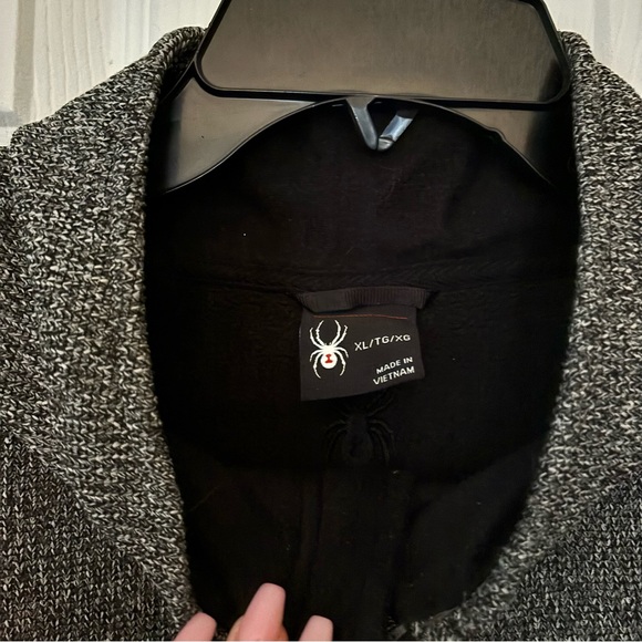 Spyder Gray and Black Zip Up Sweater - Picture 3 of 3